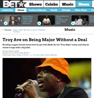 Troy Ave on Being Major Without a Deal